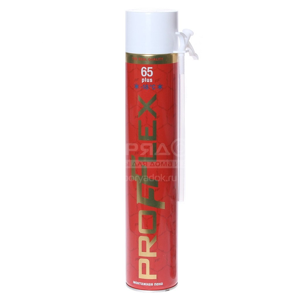 Пена монтажная PROFFLEX бытовая 750 красная MAXI 65 профлекс