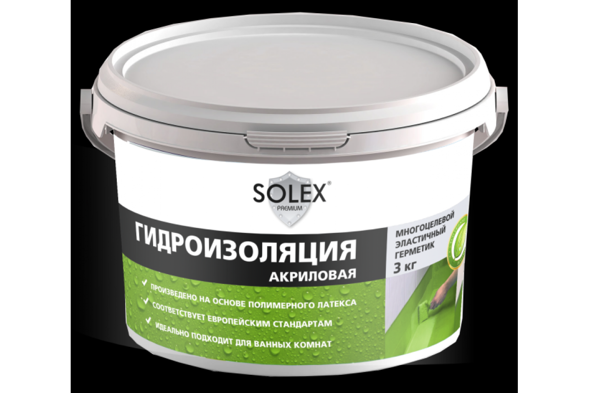 Гидроизоляционная мастика  6,.0кг.Solaks полимерная синяя (СОЛАКС)