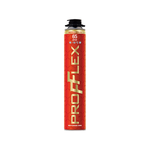 Пена монтажная PROFFLEX PRO 65л.красный 850мл.балон. профлекс