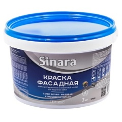 Краска СИНАРА Фасадная 14кг. SP 002 (сине-белая банка)